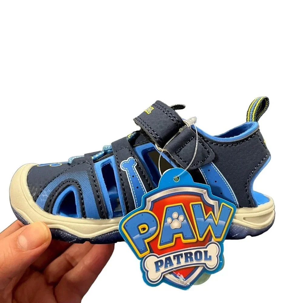 Nickelodeon Paw Patrol Baby Toddler Boys Sport Sandals‎ Size 7 Blue Light Up